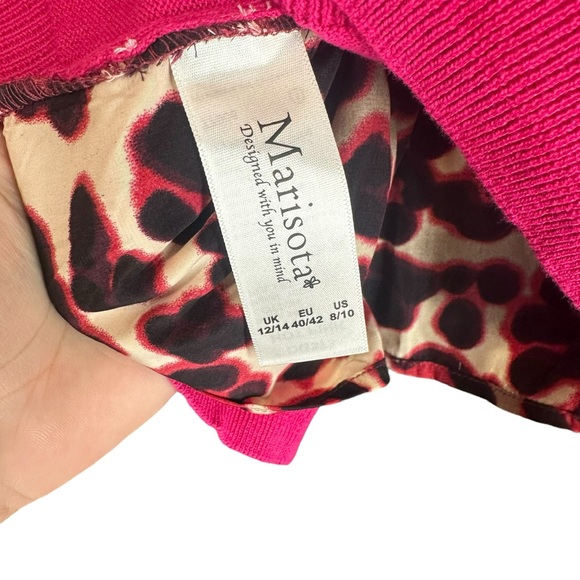 Marisota NWT Women’s Hot Pink Cardigan Leopard Tank Set US 8 10 Office Career - Picture 7 of 13